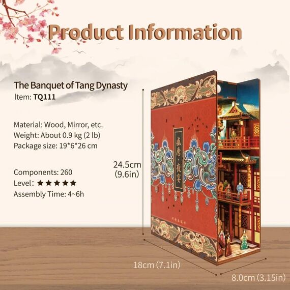 Model do składania Book Nook - The banquet of Tang Dynasty- Zdjęcie 5