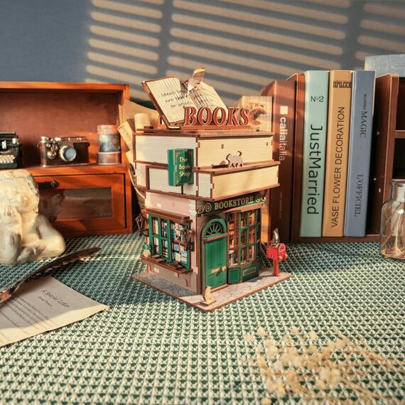 Drewniany model do sklejania Tonecheer - Time Bookstore- Zdjęcie 2