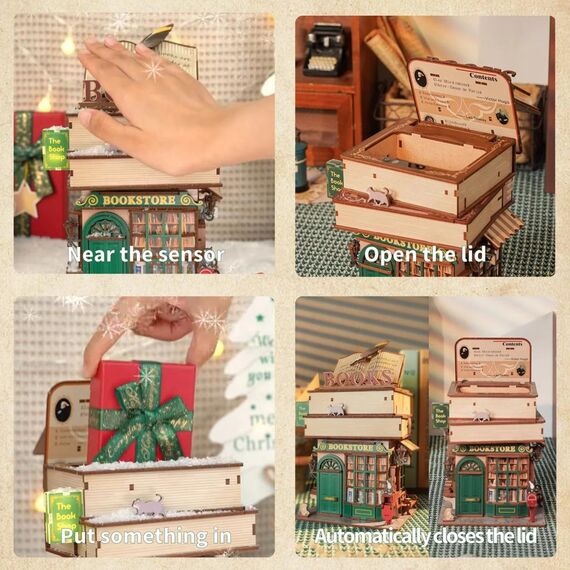 Drewniany model do sklejania Tonecheer - Time Bookstore- Zdjęcie 3