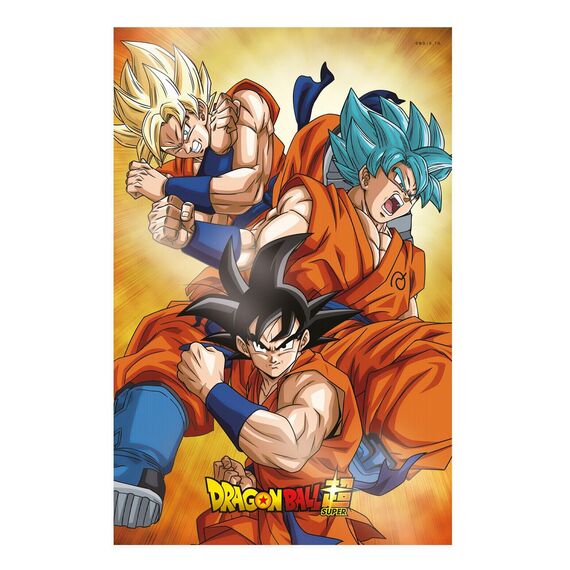 Plakat 3D Dragon Ball Super - Goku Evolution (58x38cm)
