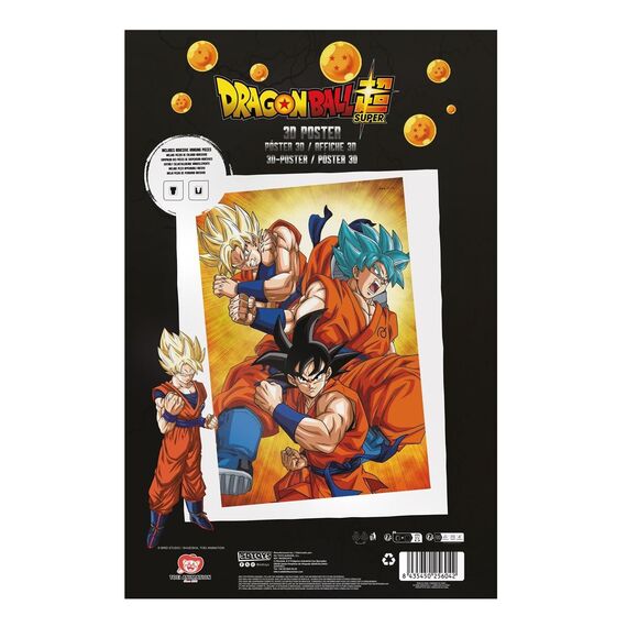 Plakat 3D Dragon Ball Super - Goku Evolution (58x38cm)- Zdjęcie 3