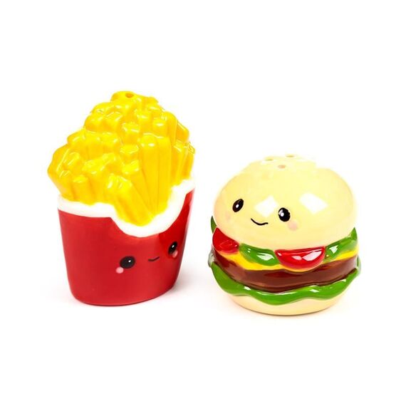 Zestaw solniczka i pieprzniczka Kawaii - Burger & Fries
