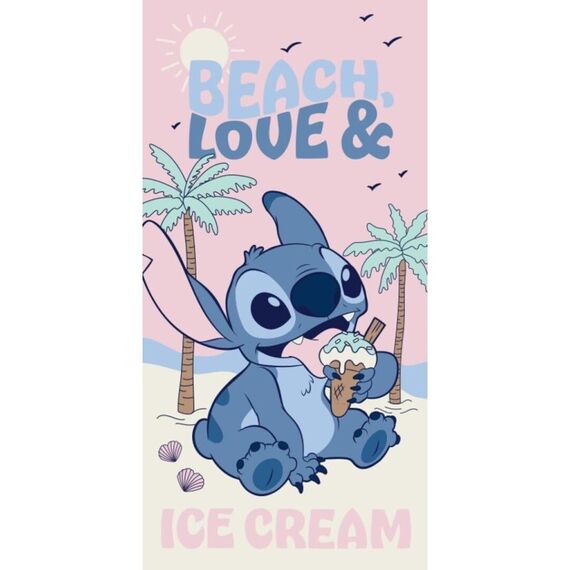 Ręcznik plażowy Disney Lilo & Stitch -  Beach, love & Ice Cream 70x140cm