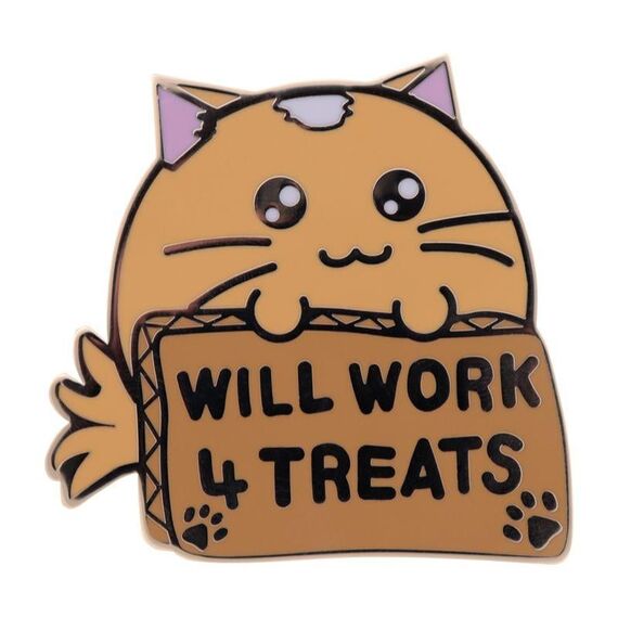 Przypinka Fuzzballs - Whisky will work 4 treats