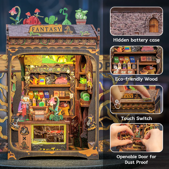 Model do sklejania Miniature House - Fantacy Plant Shop (146 elementów + LED)- Zdjęcie 5