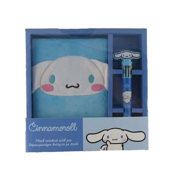 Notes futrzany A5 Hello Kitty - Cinnamoroll (z długopisem)