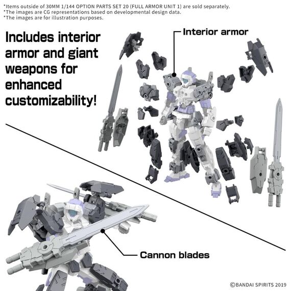 30MM 1/144 - Option Parts Set 20 (Full armor unit 1)- Zdjęcie 4