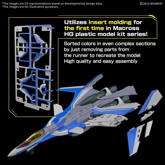 Model figurki Macross HG 1/100 - VF-31J Siegfried (Hayate Use) Deluxe- Zdjęcie 6