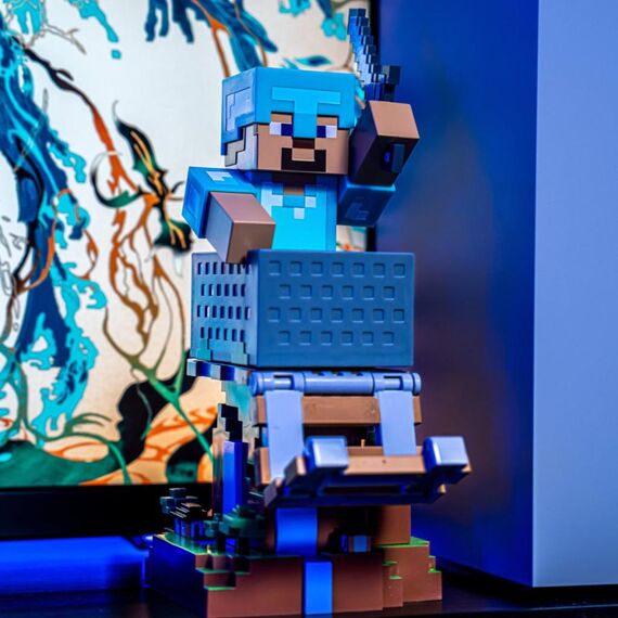 Podstawka pod kontroler / telefon Minecraft - Steve in armour 20cm- Zdjęcie 3