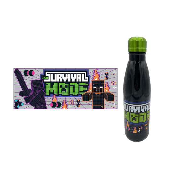 Butelka metalowa Minecraft - Survival Mode 770ml