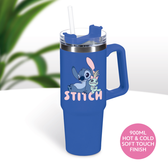 Kubek podróżny ze słomką Disney Stitch 900ml