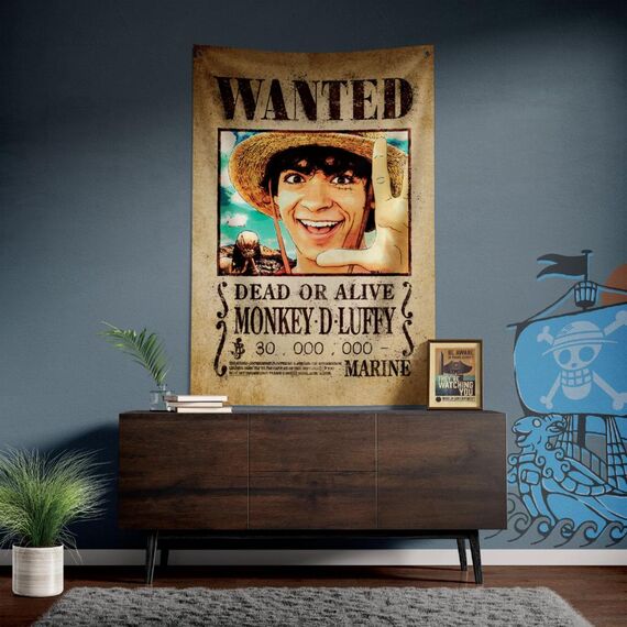 Ozdoba na ścianę One Piece  Netflix - Wanted 125x85cm- Zdjęcie 2