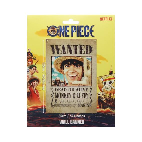 Ozdoba na ścianę One Piece  Netflix - Wanted 125x85cm- Zdjęcie 3