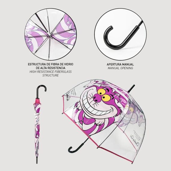 Parasol Alicja w Krainie Czarów - Cheshire Cat 60cm- Zdjęcie 5