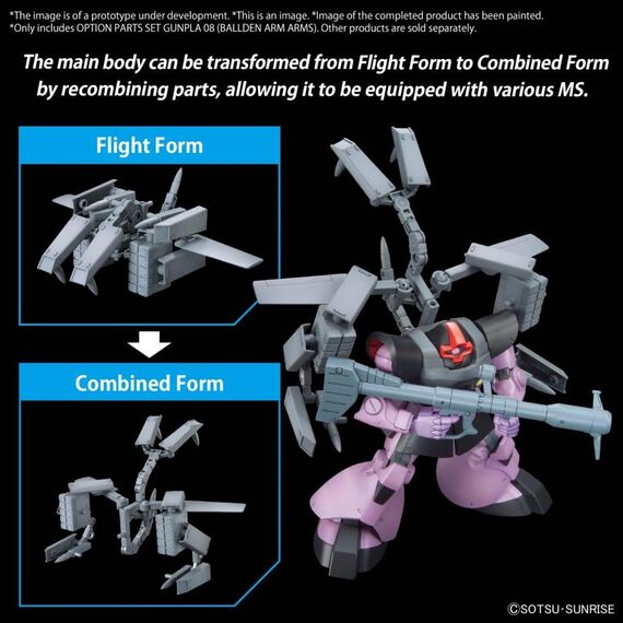 Gundam - Option Parts Set Gunpla 08 (Ballden Arm Arms)- Zdjęcie 3
