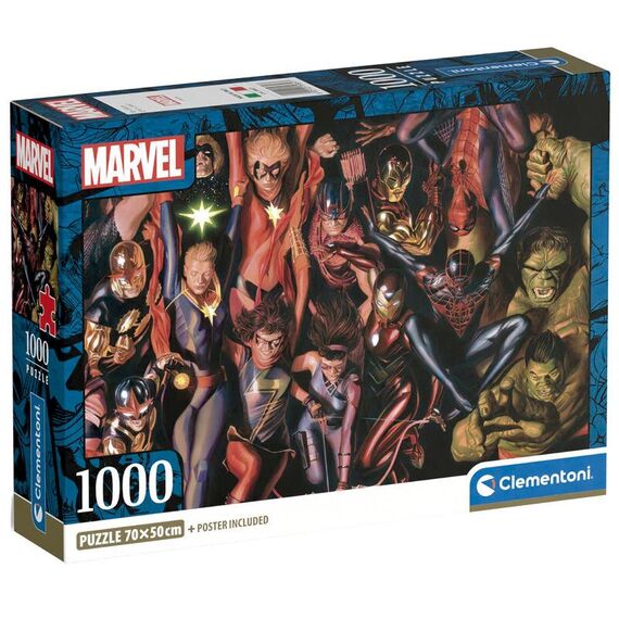 Puzzle z plakatem Marvel - Avengers (1000 elementów)