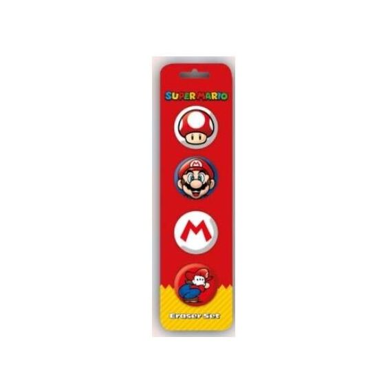 Zestaw gumek do ścierania Super Mario - Nintendo