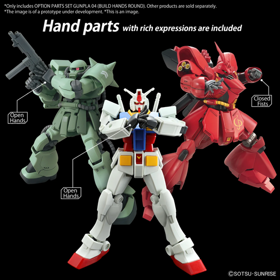 Gundam - Option Parts Set Gunpla 4 (Build Hands Round)- Zdjęcie 4