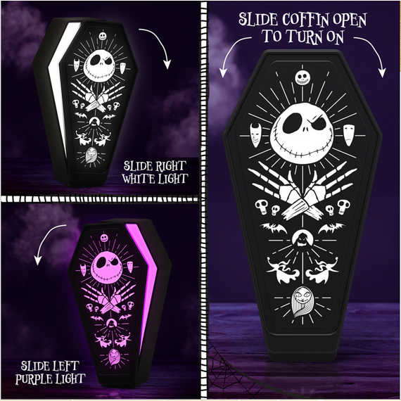 Lampka 3D Miasteczko Halloween - Coffin 23.5cm