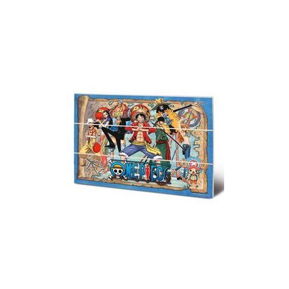 Nadruk na drewnie One Piece - Straw Hat Pirates Map 20x29.5cm