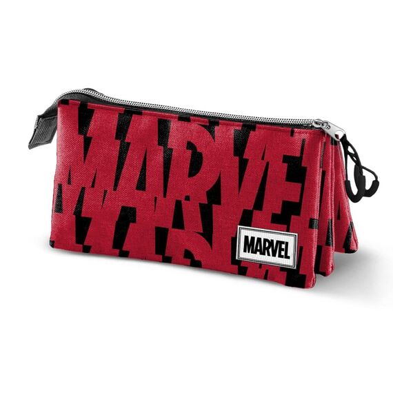 Piórnik potrójny ekologiczny Marvel Logo (23x11x10 cm)
