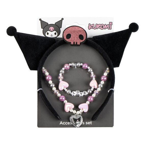 Zestaw akcesoriów Hello Kitty Kuromi (Opaska, naszyjnik i bransoletka)