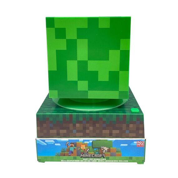Lampka z zegarkiem 3D Minecraft - Creeper- Zdjęcie 4