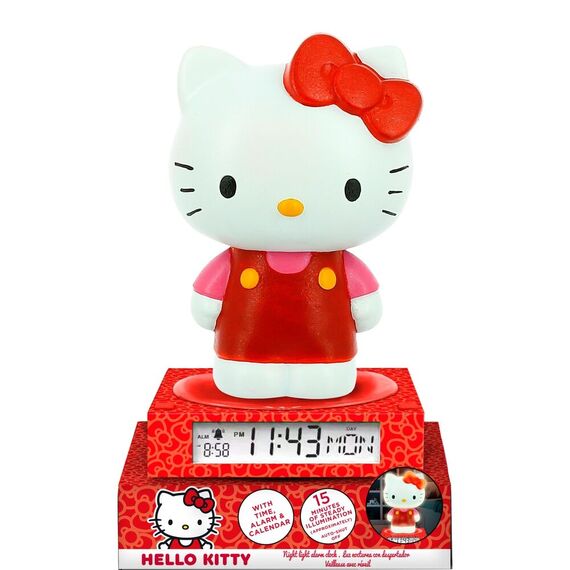 Lampka z zegarem 3D Hello Kitty and Friends