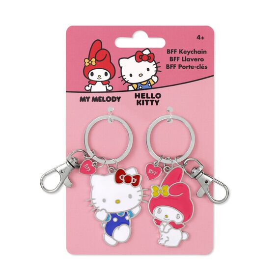 Zestaw 2 metalowych breloków Hello Kitty i Przyjaciele - Hello Kitty i My Melody