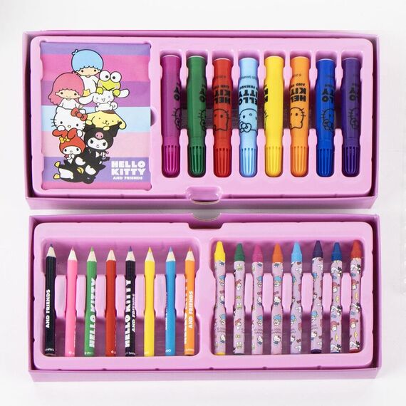 Zestaw artykułów plastycznych w walizce Hello Kitty & Friends- Zdjęcie 5