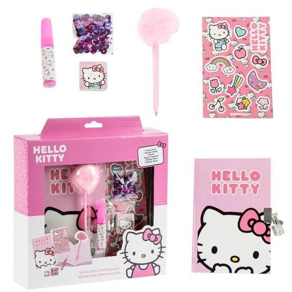 Zestaw prezentowy pamiętnik z akcesoriami Hello Kitty- Zdjęcie 2