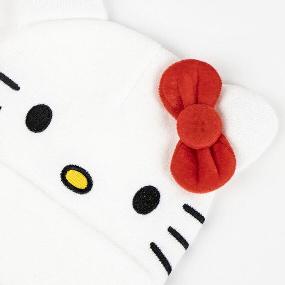 Czapka zimowa dziecięca z rękawiczkami Hello Kitty- Zdjęcie 4