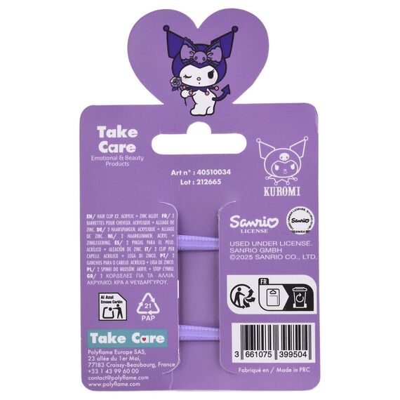 Zestaw 2 spinek do włosów Hello Kitty Kuromi- Zdjęcie 2