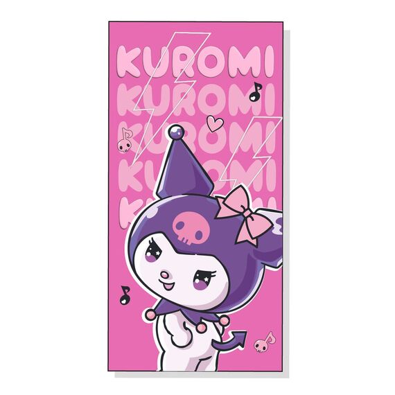 Ręcznik plażowy z mikrofibry Hello Kitty - Kuromi (70x140cm)
