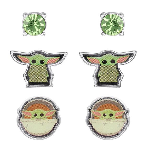 Zestaw 3 par kolczyków Star Wars - Baby Yoda