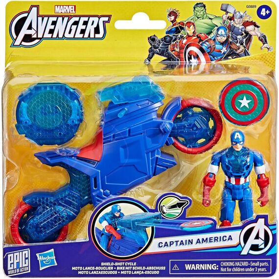 Model pojazdu Marvel z figurką - Motorbike Shield Tower (Kapitan Ameryka)- Zdjęcie 5