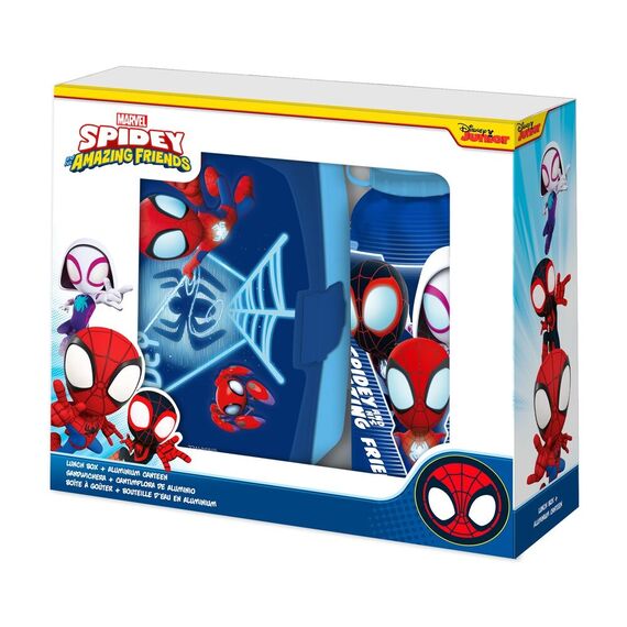 Zestaw pudełko śniadaniowe i butelka Marvel - Spidey the Amazing Friends