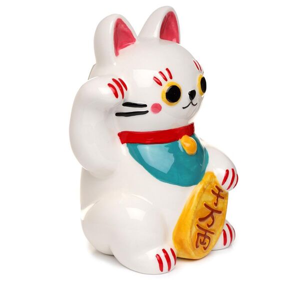 Skarbonka Maneki-Neko - White- Zdjęcie 5