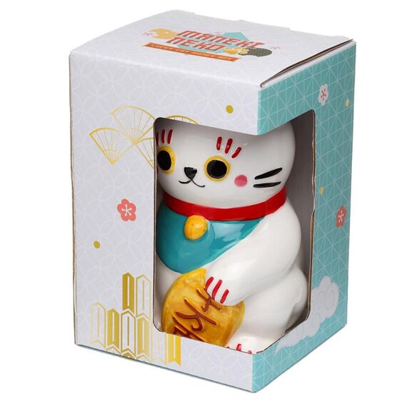 Skarbonka Maneki-Neko - White- Zdjęcie 6