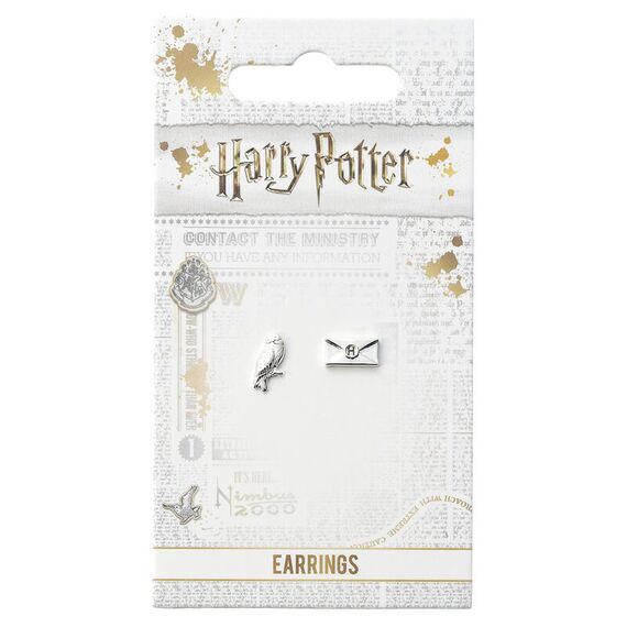 Kolczyki Harry Potter Hedwiga z listem (posrebrzane)- Zdjęcie 2