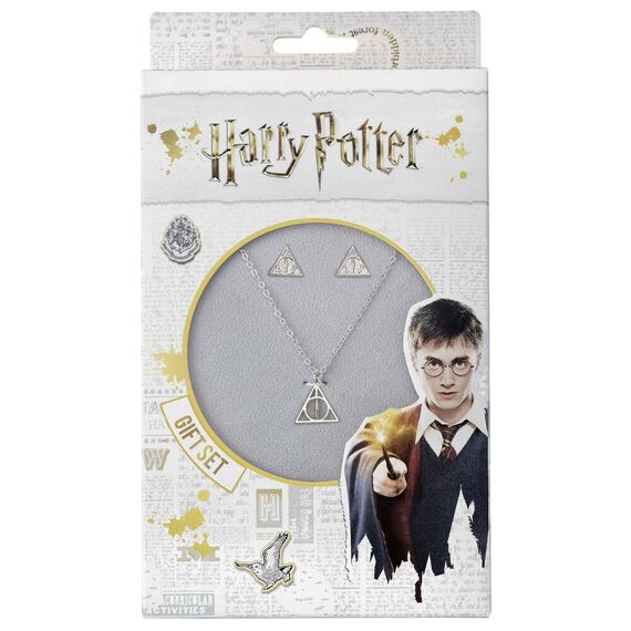 Zestaw naszyjnik z kolczykami Harry Potter Insygnia śmierci