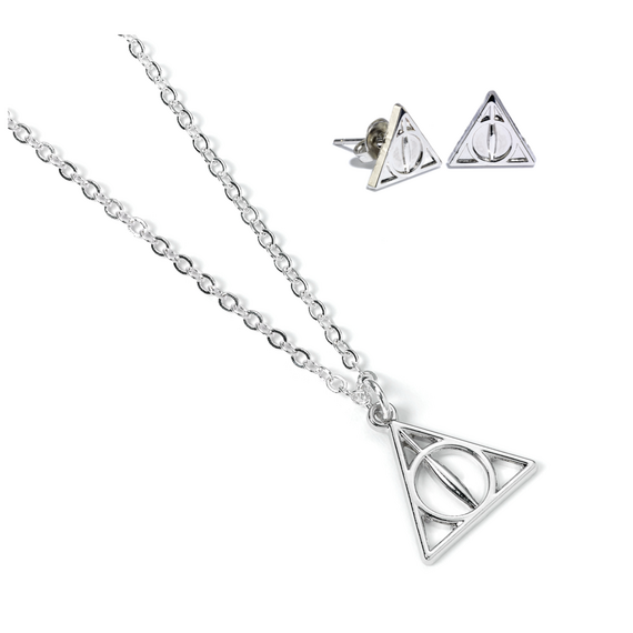 Zestaw naszyjnik z kolczykami Harry Potter Insygnia śmierci- Zdjęcie 2