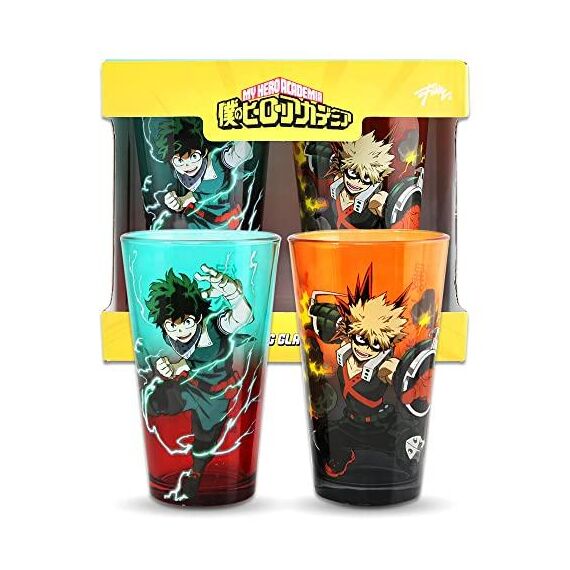 Zestaw 2 szklanek My Hero Academia - Izuku & Bakugo 450ml- Zdjęcie 2