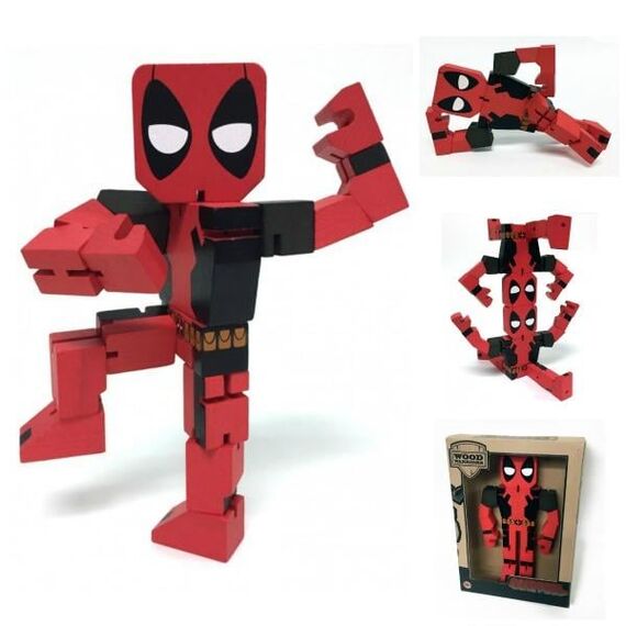Figurka drewniana Marvel Wood Warriors - Deadpool (20 cm)- Zdjęcie 2