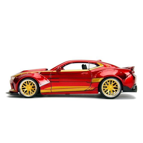 Model samochodu Marvel Avengers 1/24 - 2016 Chevrolet Camaro (wraz z figurką Iron Man)- Zdjęcie 3