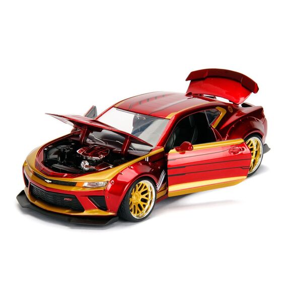 Model samochodu Marvel Avengers 1/24 - 2016 Chevrolet Camaro (wraz z figurką Iron Man)- Zdjęcie 6