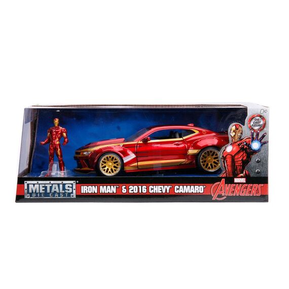 Model samochodu Marvel Avengers 1/24 - 2016 Chevrolet Camaro (wraz z figurką Iron Man)- Zdjęcie 8