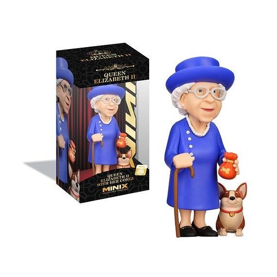 Figurka Minix - Queen Elizabeth II with Corgi