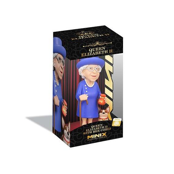 Figurka Minix - Queen Elizabeth II with Corgi- Zdjęcie 2