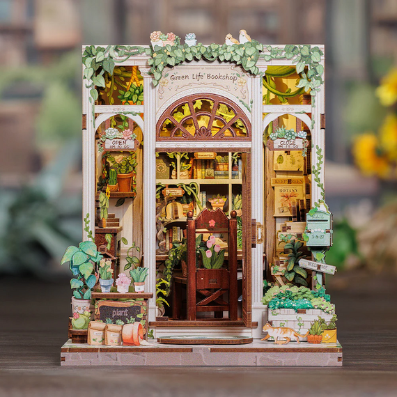 Model do sklejania Miniature House - Green Life Bookshop (196 elementów + LED)